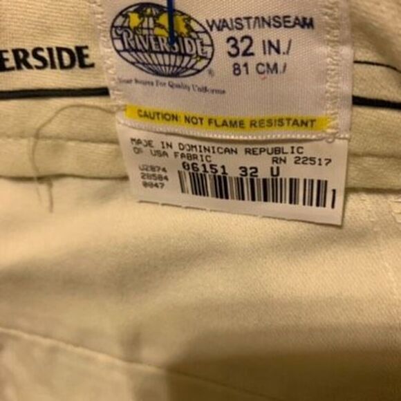 Riverside Size 32 Trouser Tan Khaki Uniform Work Pants *New 2nds* - Picture 5 of 9